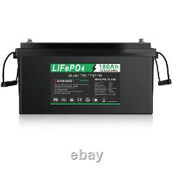 12V 180Ah Lithium Battery LiFePO4 BMS 3000+ Deep Cycle Trolling Motor Solar RV