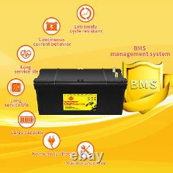 12V 200AH LiFePO4 Deep Cycle Lithium Battery for RV Marine Off-Grid Solar System