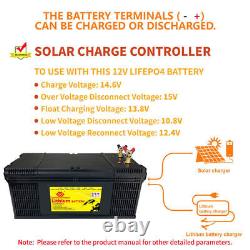 12V 200AH LiFePO4 Deep Cycle Lithium Battery for RV Marine Off-Grid Solar System