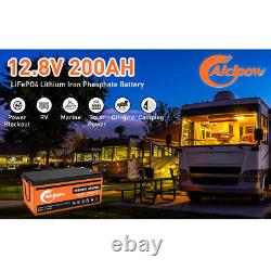 12V 200AH LiFePO4 Deep Cycle Lithium Battery withBMS for Energy Storage Camping RV