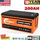 12v 200ah Lifepo4 Deep Cycle Lithium Iron Phosphate Battery For Rv Off-grid Home