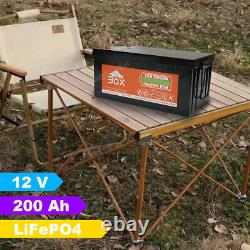 12V 200Ah Deep Cycle LiFePO4 Lithium Chargeable Battery 200A BMS for RV Solar