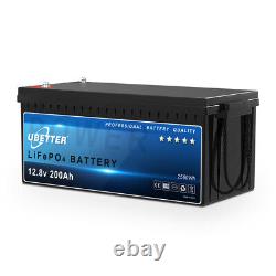 12V 200Ah Deep Cycle Lithium Battery LiFePO4 BMS for RV Solar Boat Off-grid