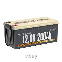 12V 200Ah LiFePO4 Deep Cycle Lithium Battery 2560Wh for RV Off-Grid Solar