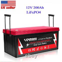 12V 200Ah LiFePO4 Deep Cycle Lithium Battery for RV Motorhomes Solar System