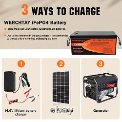 12V 200Ah LiFePO4 Lithium Battery 2560Wh BMS for RV Off-Grid Marine Home Solar