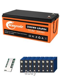 12V 200Ah LiFePO4 Lithium Iron Battery BMS IP65 Solar, Camping, RV Off-Grid Lot
