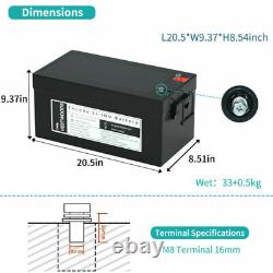 12V 200Ah LiFePO4 Lithium Iron Phosphate 4000+ Cycle Rechargeable Battery RV USA