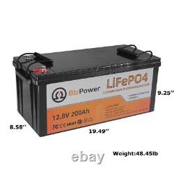 12V 200Ah LiFePO4 Lithium Iron Phosphate Battery For Deep Cycle RV Solar System