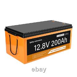12V 200Ah Lithium Iron Battery LiFePO4 Rechargeable Deep Cycle RV Camping Power