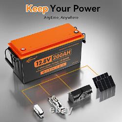 12V 200Ah Lithium Iron Phosphate LiFePO4 Battery Deep Cycle for Solar RV OffGrid