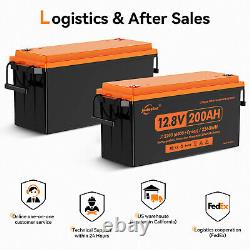 12V 200Ah Lithium Iron Phosphate LiFePO4 Battery Deep Cycle for Solar RV OffGrid