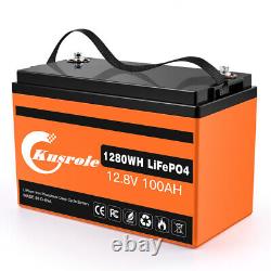 12V 200Ah Plus Lithium Battery LiFePO4 Rechargeable Deep Cycle BMS Home RV Solar