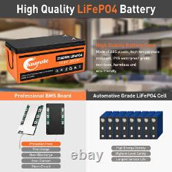 12V 200Ah Smart LiFePO4 Lithium Iron Battery With Built-in BT BMS For Solar System