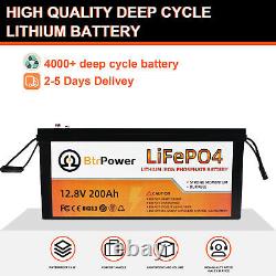 12V 200Ah Solar LiFePO4 Lithium Battery Pack For Deep Cycle RV Solar System