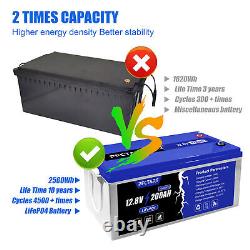 12V 200Ah lithium iron phosphate LiFePO4 battery Deep Cycle For RV Off Grid Boat