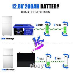 12V 200Ah lithium iron phosphate LiFePO4 battery Deep Cycle For RV Off Grid Boat