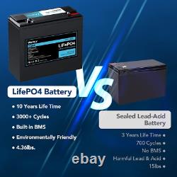 12V 20Ah LiFePO4 Lithium Iron Phosphate Deep Cycle Rechargeable Battery