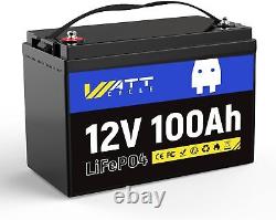 12V 24V 36V 48V 100Ah LiFePO4 Lithium Battery BMS 20000+ Cycles RV Solar Panel