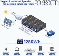 12V 24V 36V 48V 100Ah LiFePO4 Lithium Battery BMS 20000+ Cycles RV Solar Panel