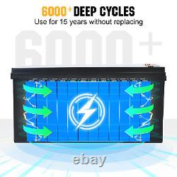 12V 260Ah 300Ah 3328Wh LiFePO4 Lithium Battery 6000 Cycles 250A BMS for RV Solar