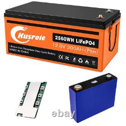 12V 300AH LiFePO4 Deep Cycle Lithium Battery for Marine OffGrid Solar System Lot