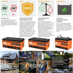 12V 300AH LiFePO4 Deep Cycle Lithium Battery for Marine OffGrid Solar System Lot
