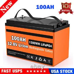 12V 300AH deep cycle LiFePO4 battery Lithium-Iron Phosphate for RV Boat Home Lot