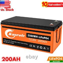 12V 300Ah 200AH LiFePO4 Smart Lithium Iron Battery With Built-in Bluetooth IP65 RV