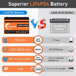 12V 300Ah 200/100Ah LiFePO4 Lithium Iron Battery BMS IP65 Solar RV Off-Grid Lot