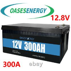 12V 300Ah 3328Wh LiFePO4 Lithium Battery 6000 Cycles 200A BMS for RV Solar