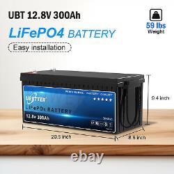 12V 300Ah Deep Cycle LiFePO4 Lithium Battery for RV Solar Boat Off-Grid