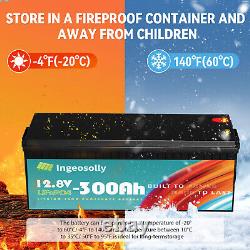 12V 300Ah LiFePO4 Lithium Battery 10000 Deep Cycle for Solar RV Off-grid Camping