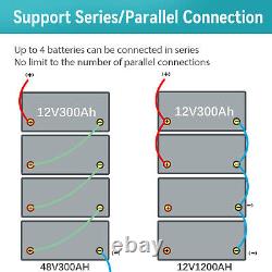 12V 300Ah LiFePO4 Lithium Battery 10000 Deep Cycle for Solar RV Off-grid Camping