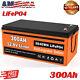 12v 300ah Lifepo4 Smart Lithium Iron Battery With Built-in Bms Ip65 Solar Rv Boat