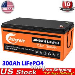 12V 300Ah Smart LiFePO4 Lithium Iron Battery Phosphate With Built-in BT BMS RV Car