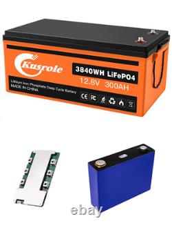 12V 300Ah Smart LiFePO4 Lithium Iron Battery Phosphate With Built-in BT BMS for RV