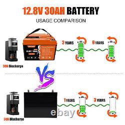 12V 30Ah LiFePO4 Deep Cycle Lithium Iron Battery With BMS For RV Off-Grid Solar