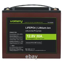 12V 30Ah LiFePO4 Lithium Iron Phosphate Battery BMS Marine Lawn Mower Scooter RV