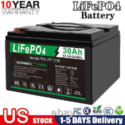 12V 30Ah Lithium Battery LiFePO4 Rechargeable Deep Cycle BMS Solar AGM 4WD RV