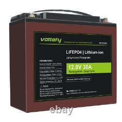 12V 30Ah Lithium Iron Phosphate Battery BMS 4000+ Cycles Lifepo4 12.8v Boat Golf