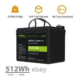 12V 40Ah Deep Cycle Battery Lithium Iron Phosphate Repl 12v Sla for Solar Boat