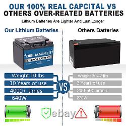 12V 45Ah 60Ah 220Ah 300Ah / 24V 100Ah Lithium iron LiFePO4 Battery BMS Solar RV