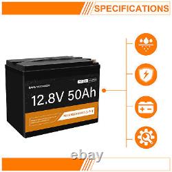 12V 50AH 680Wh LiFePO4 Lithium Iron Phosphate Battery for RV Solar Marine System