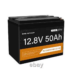 12V 50AH LiFePO4 Lithium Iron Battery for RV Solar Trolling Motor with 20A BMS