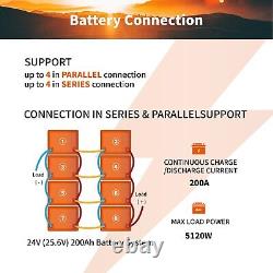 12V 50Ah 100Ah 200Ah LiFePO4 Lithium Battery Deep Cycle with BMS for RV Marine