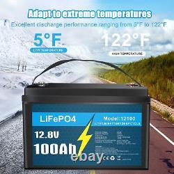 12V 50Ah 100Ah LiFePO4 Lithium Battery with BMS for RV Off-grid Trolling Motor