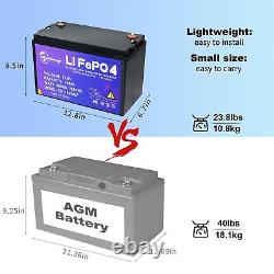 12V 50Ah 100Ah Lithium Lifepo4 Battery Pack Charger for RV Marine Solar System