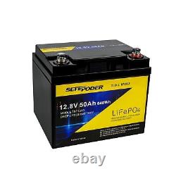12V 50Ah LiFePO4 Lithium Battery, 4000+ Deep Cycle Lithium Iron Phosphate Rec