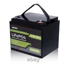 12V 50Ah LiFePO4 Lithium Battery 5000+ Deep Cycle for Solar RV Off-grid System